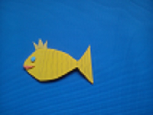 zlatá rybka - potrebujeme:  farebné dekor gumy