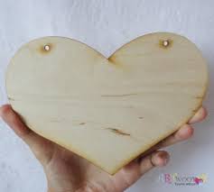 Drevené srdce 18 x 13 cm