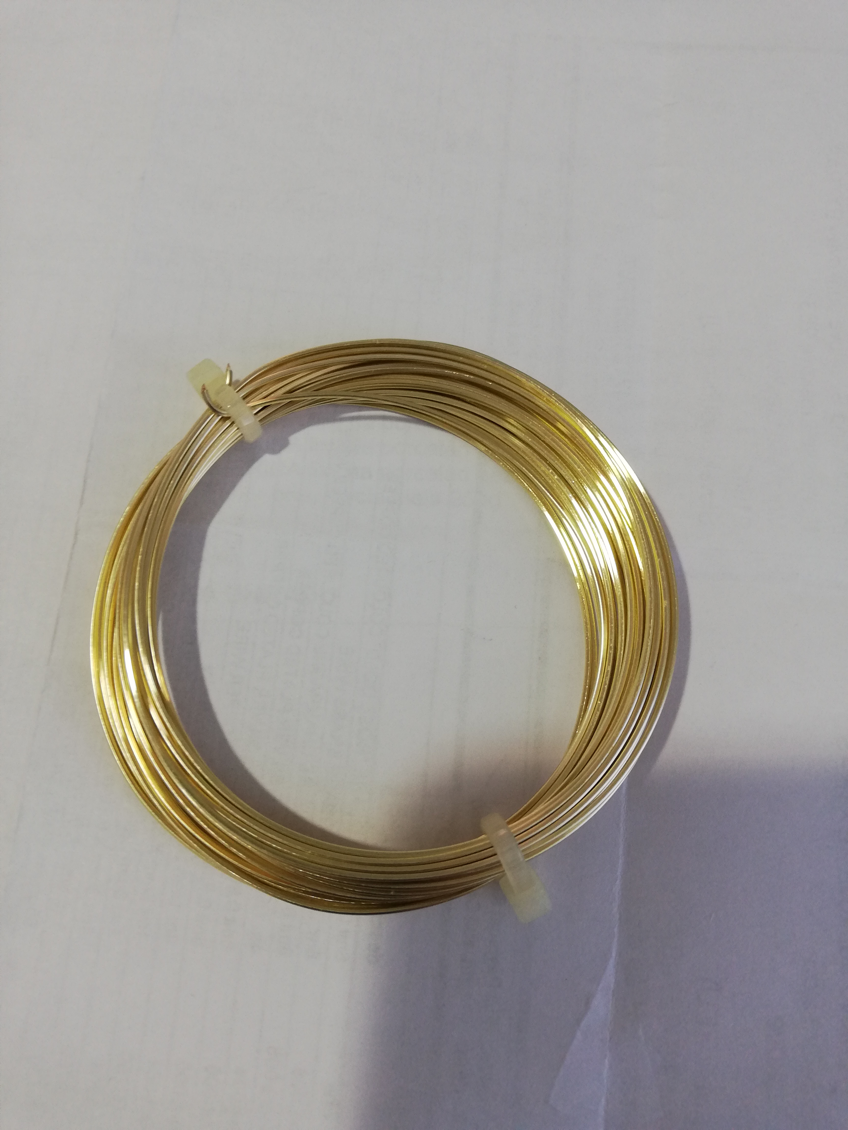 Drôt medený, štvorcový 0,8 mm, 6 m - farba šampanského
