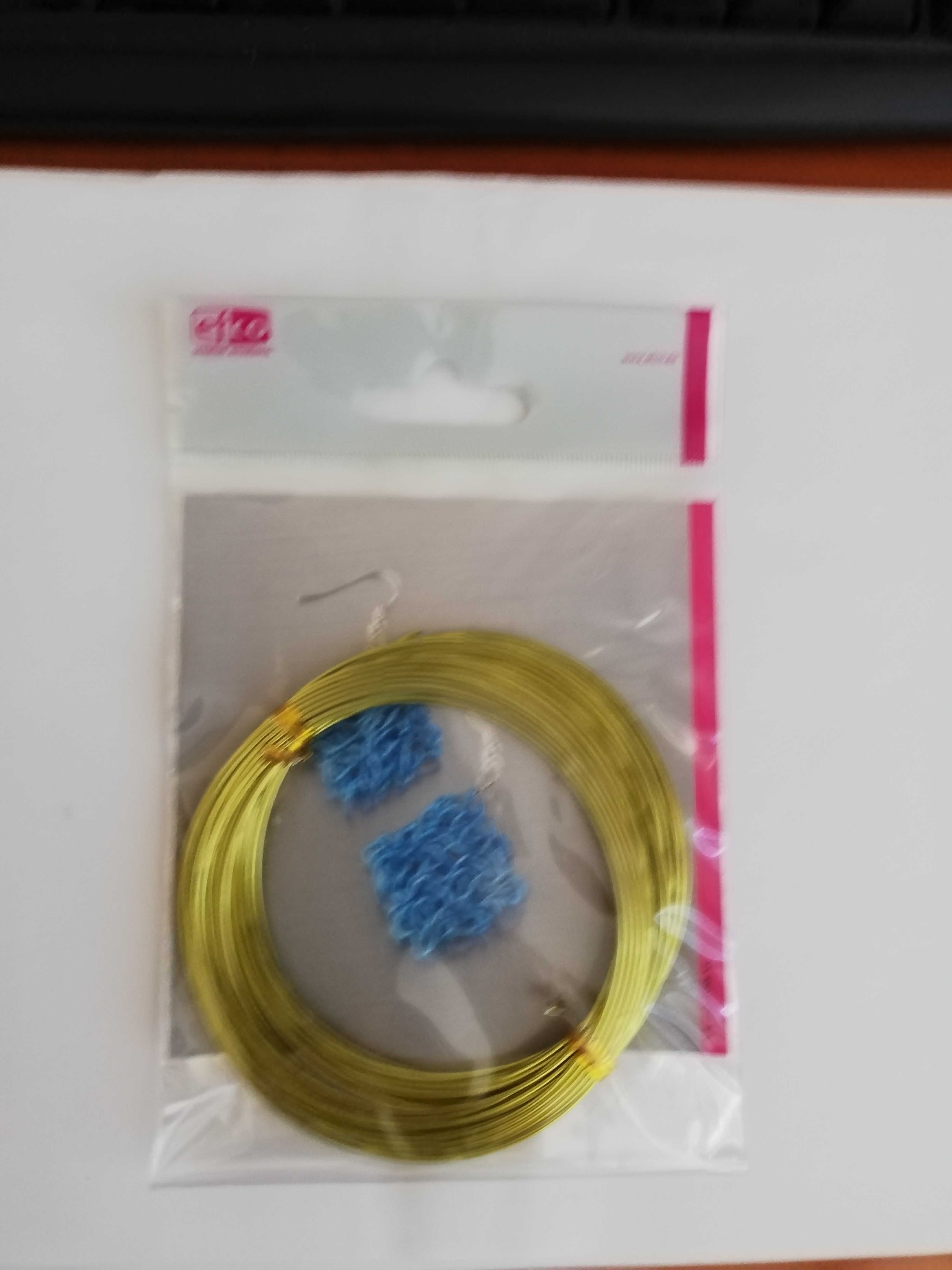 Hliníkový drôt eloxovaný, pr. 1mm, 10 m - limetková farba
