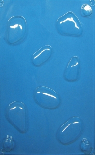 Plastová forma - prívesok kvapky, 7ks