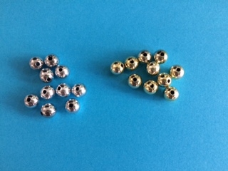 Akrylové perly lesklé 8mm, 10 ks - dve farby