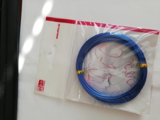 Hliníkový drôt eloxovaný, pr. 1mm, 10 m - modrá farba