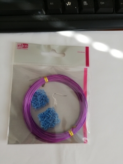 Hliníkový drôt eloxovaný, pr. 1mm, 10 m - fialová farba