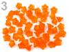 Korálky plastové kvet 8x12mm - oranžová, 10g