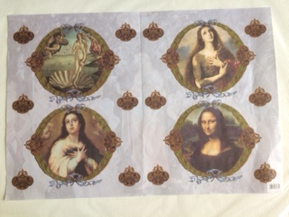 Decoupage papier - Mona Lisa